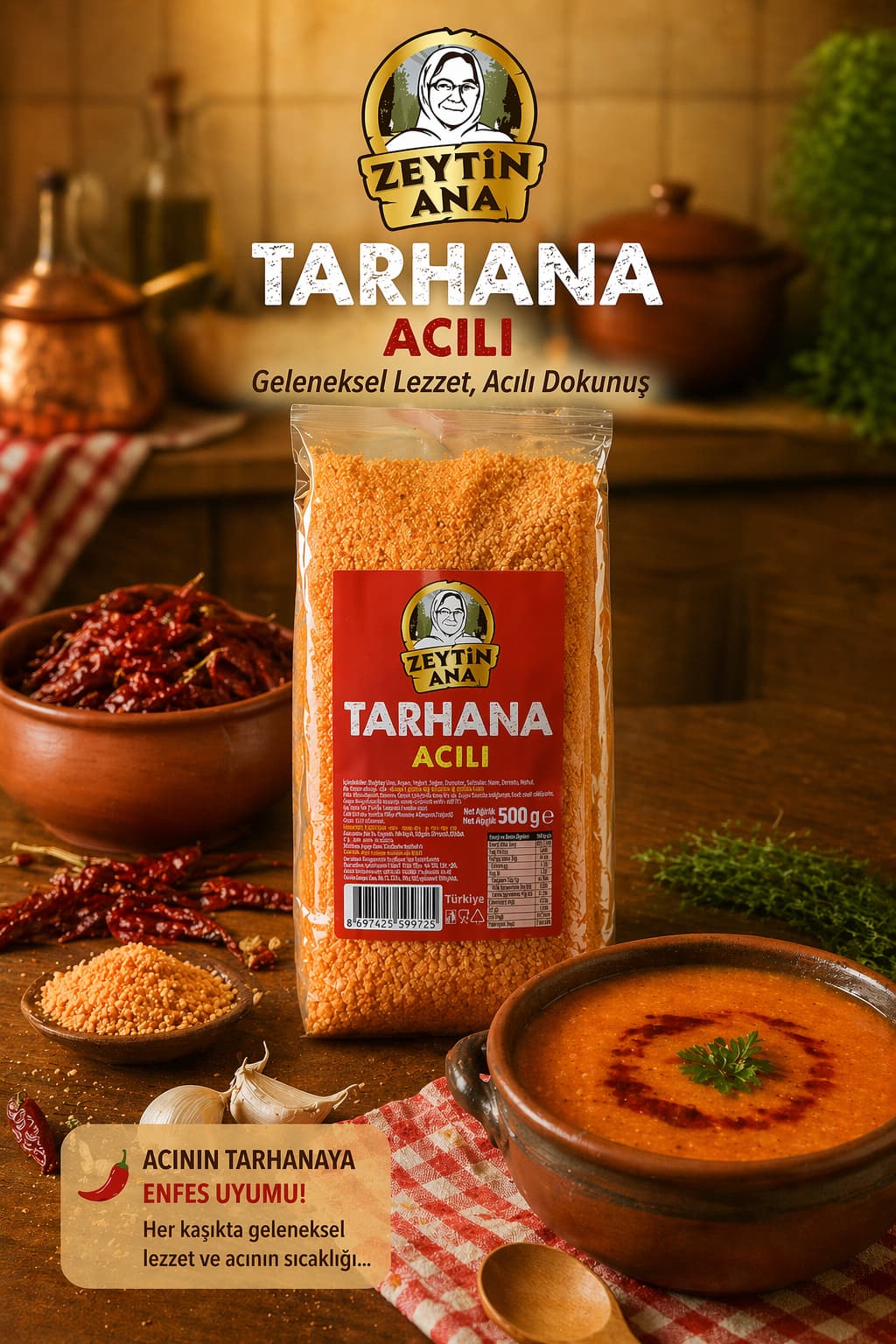 Acılı Tarhana 500 GR