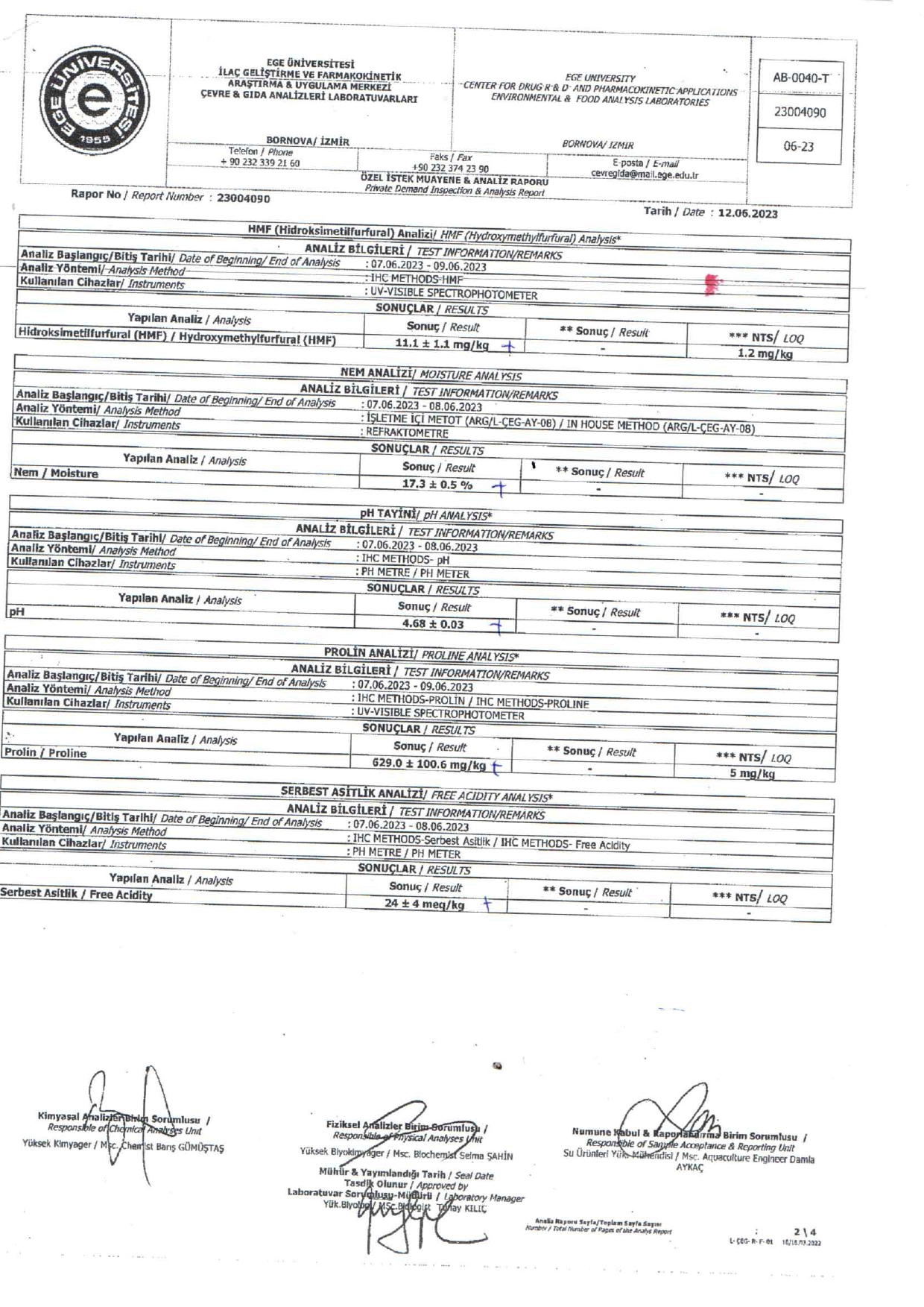 Analiz Raporlu Yöresel AdaÇayı Balı 860 gr