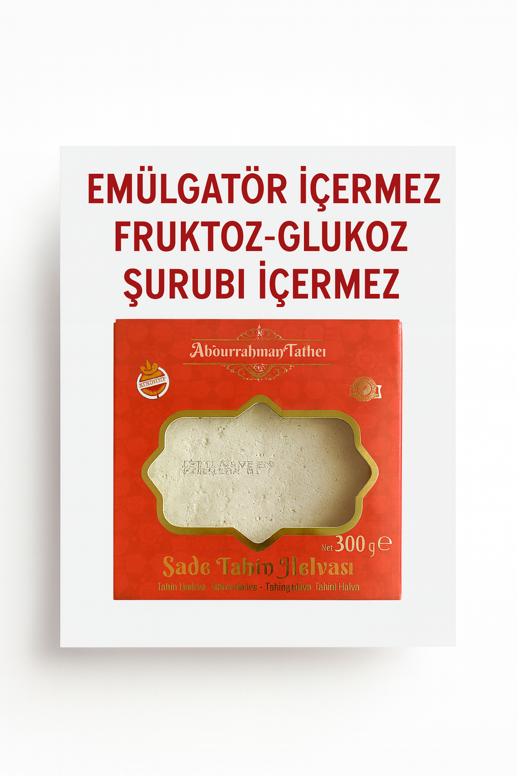 Abdurrahman Tatlıcı Sade Tahin Helvası 300 Gr ( EMÜLGATÖR İÇERMEZ )