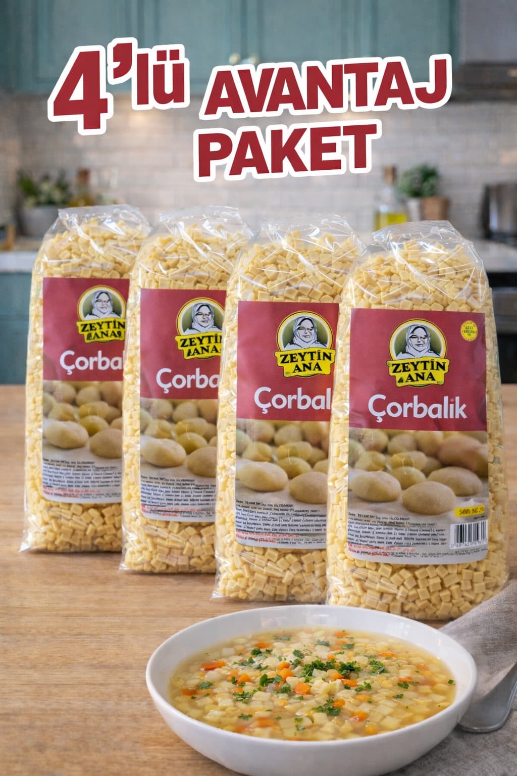 ZeytinAna  Çorbalık 4 Adet 500gr Toplam 2 KG
