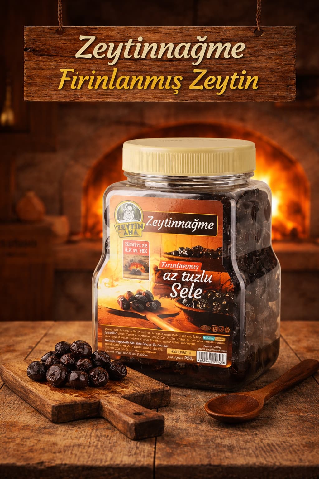 ZeytinAna Fırınlanmış Zeytin - Zeytinnağme - 700g Siyah Zeytin